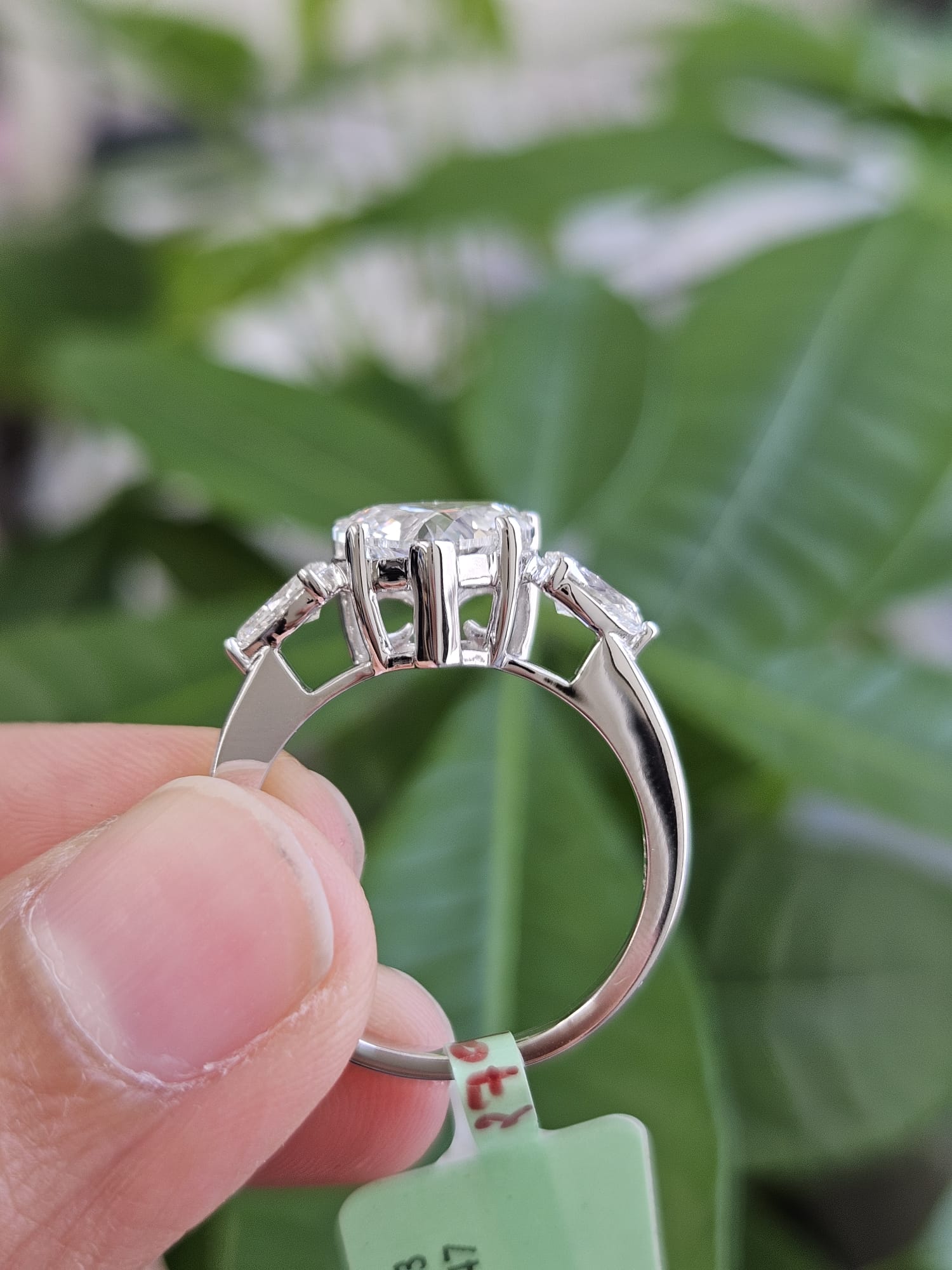 EGL Certified 2.50cttw Heart Shape White Gold Lab Diamond Ring