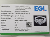 EGL Certified 2.50cttw Heart Shape White Gold Lab Diamond Ring