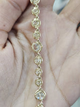 Georgian Set Yellow Gold Lab Diamond 16" Necklace