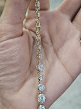 Georgian Set Yellow Gold Lab Diamond 16" Necklace