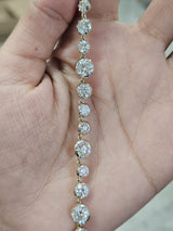 Georgian Set Yellow Gold Lab Diamond 16" Necklace