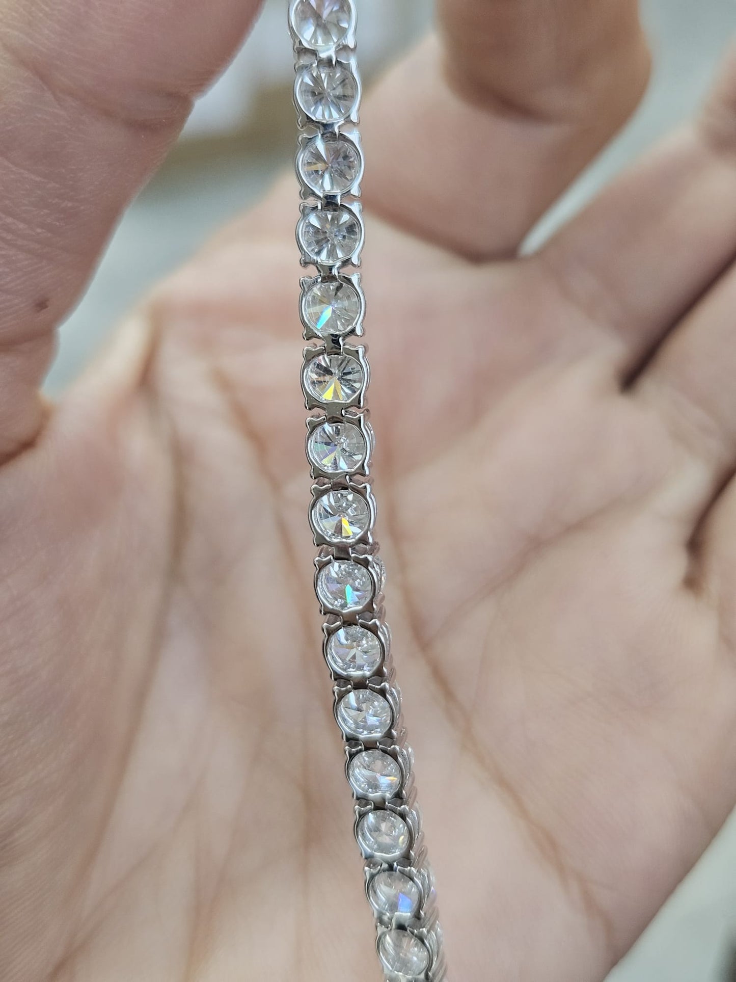 18K White Gold 11.57cttw Lab Diamond 7" Tennis Bracelet