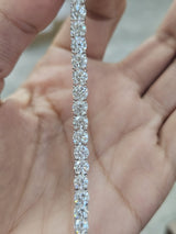 18K White Gold 11.57cttw Lab Diamond 7" Tennis Bracelet
