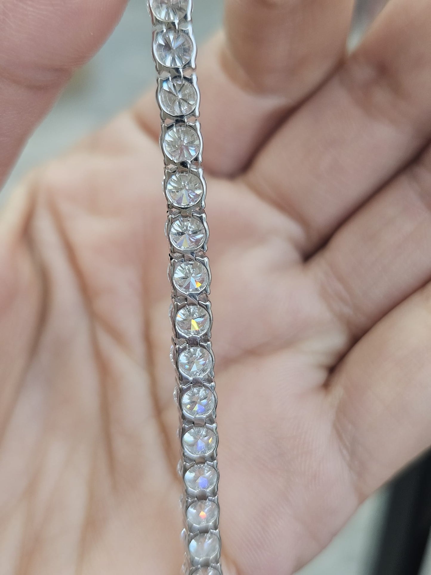 18K White Gold 11.61cttw Lab Diamond 7" Tennis Bracelet