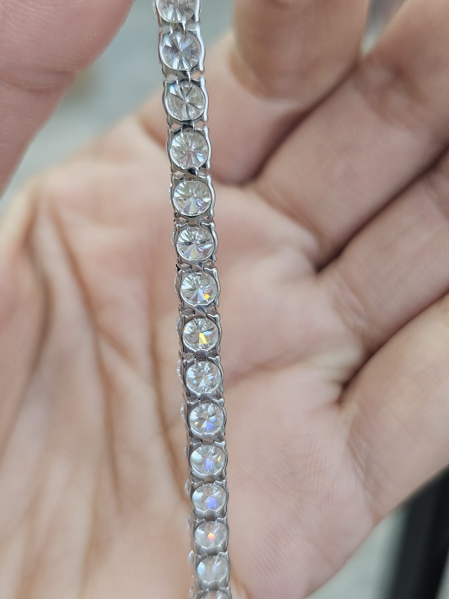 18K White Gold 11.61cttw Lab Diamond 7" Tennis Bracelet