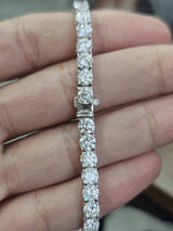 18K White Gold 11.61cttw Lab Diamond 7" Tennis Bracelet