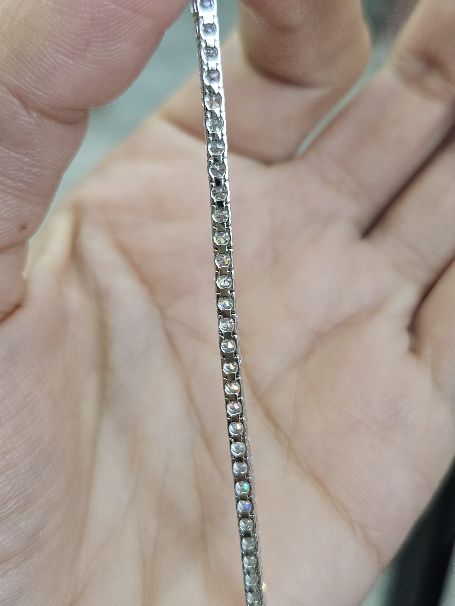 18K White Gold 3.17cttw Lab Diamond 7" Tennis Bracelet