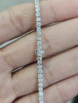 18K White Gold 3.17cttw Lab Diamond 7" Tennis Bracelet