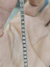 18K White Gold 6.88cttw Lab Diamond 7" Tennis Bracelet