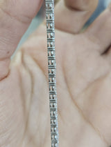 18K White Gold 6.88cttw Lab Diamond 7" Tennis Bracelet