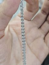 18K White Gold 6.64cttw Lab Diamond 7" Tennis Bracelet