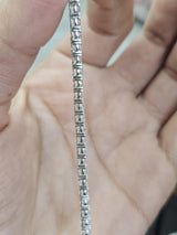 18K White Gold 6.64cttw Lab Diamond 7" Tennis Bracelet