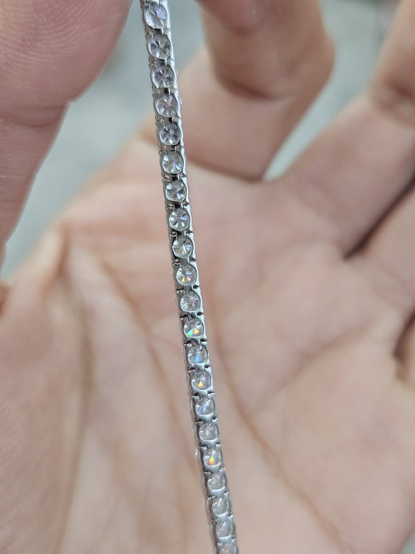 18K White Gold 4.79cttw Lab Diamond 7" Tennis Bracelet