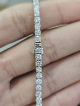 18K White Gold 4.79cttw Lab Diamond 7" Tennis Bracelet