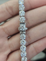 18K White Gold 18.26cttw Lab Diamond 7" Tennis Bracelet