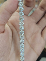 18K White Gold 18.26cttw Lab Diamond 7" Tennis Bracelet