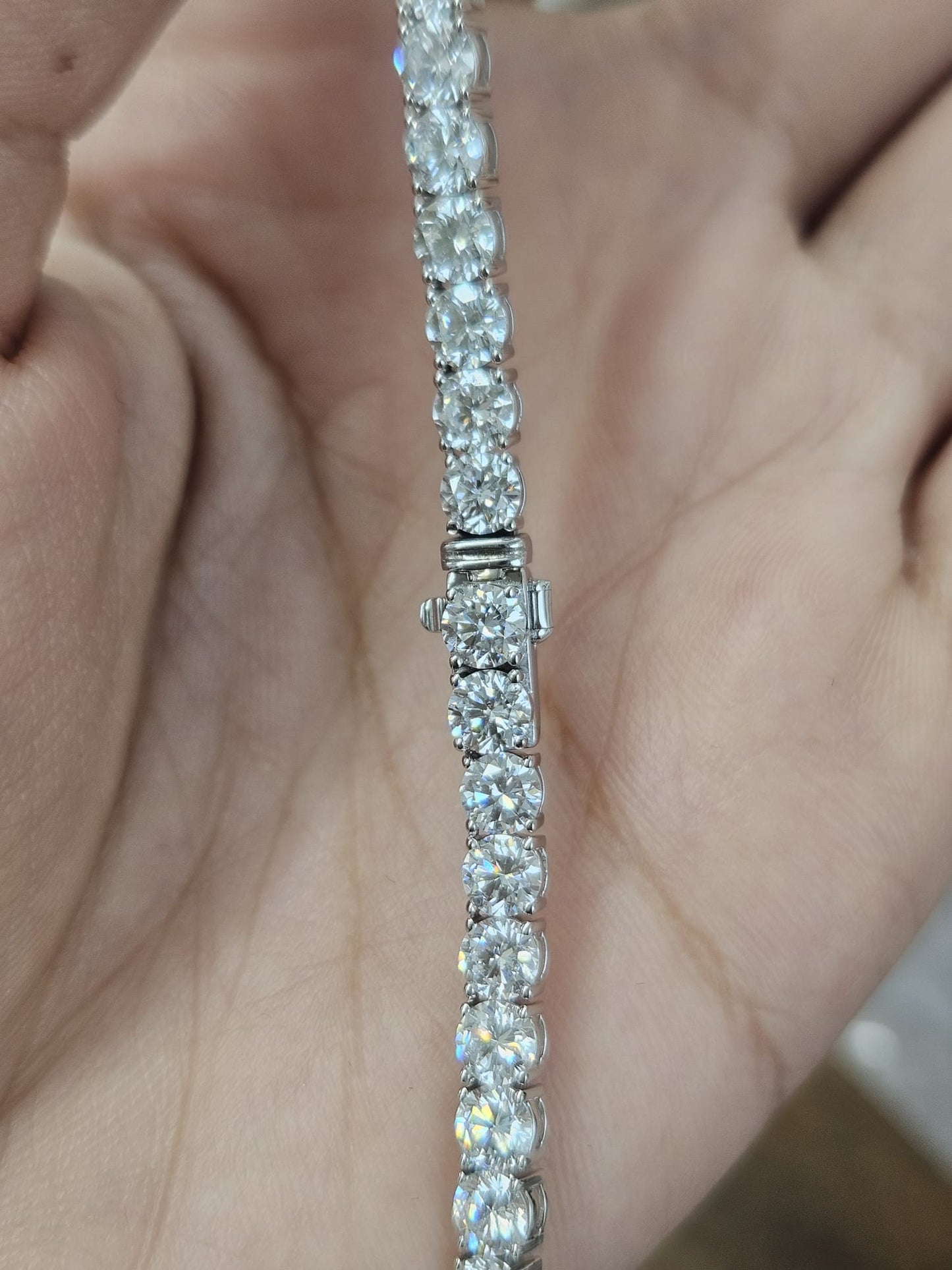 18K White Gold 31.60cttw Lab Diamond 21" Tennis Necklace