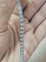 18K White Gold 31.60cttw Lab Diamond 21" Tennis Necklace