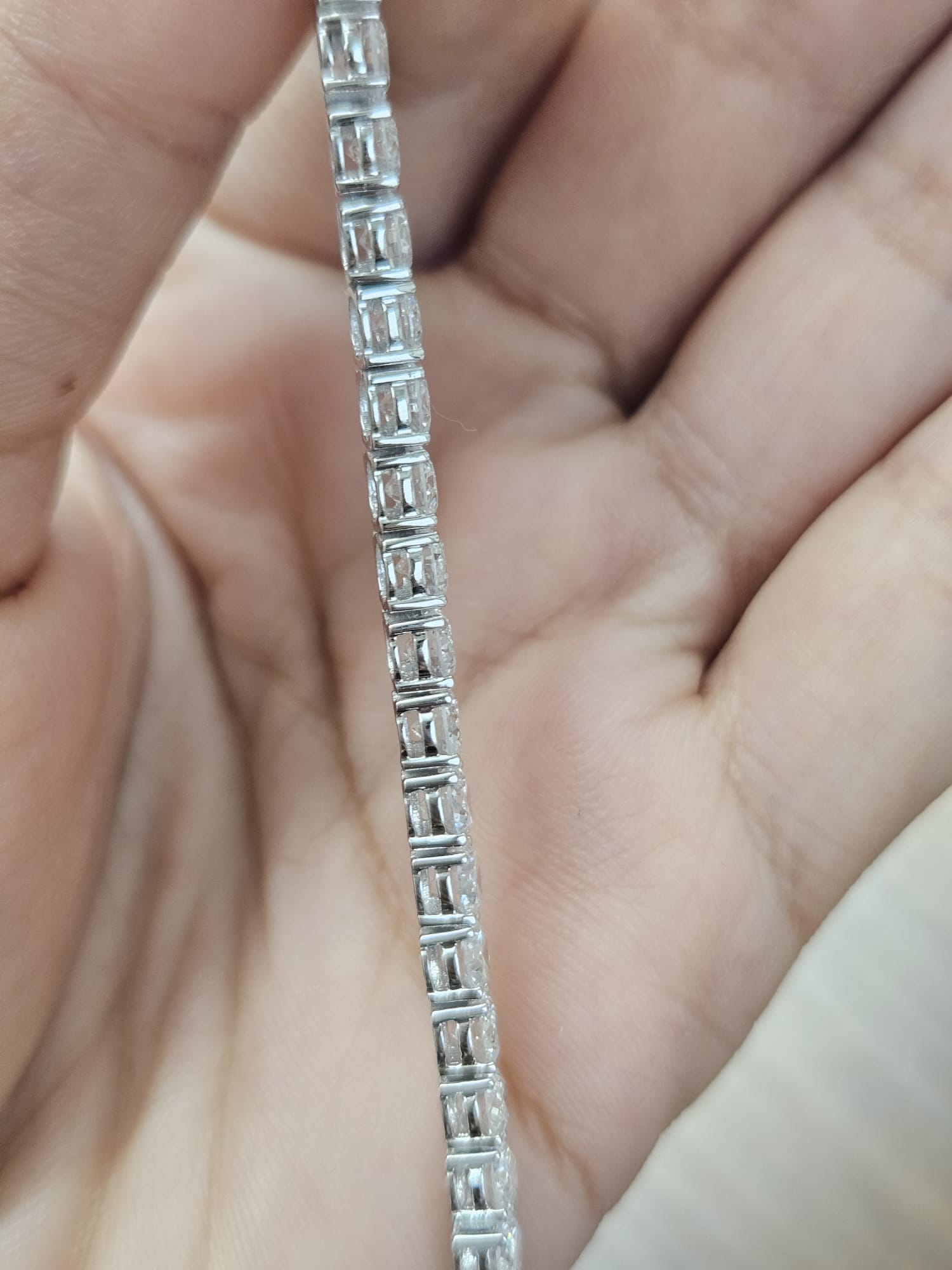 18K White Gold 31.60cttw Lab Diamond 21" Tennis Necklace