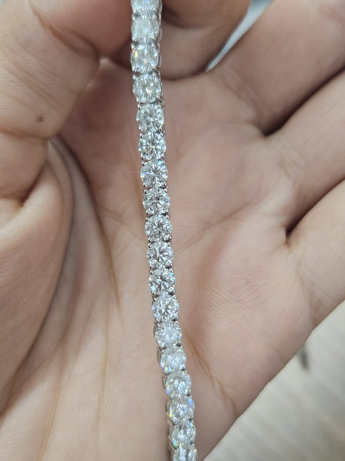 18K White Gold 31.60cttw Lab Diamond 21" Tennis Necklace
