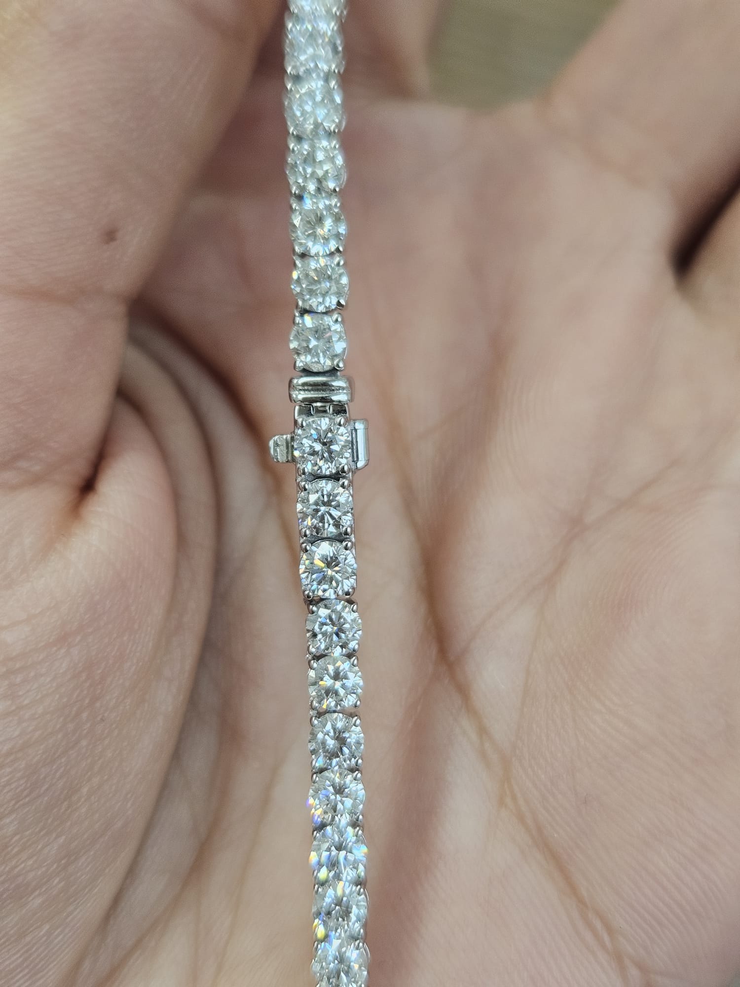 18K White Gold 19.93cttw Lab Diamond 22" Tennis Necklace