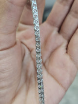 18K White Gold 19.93cttw Lab Diamond 22" Tennis Necklace