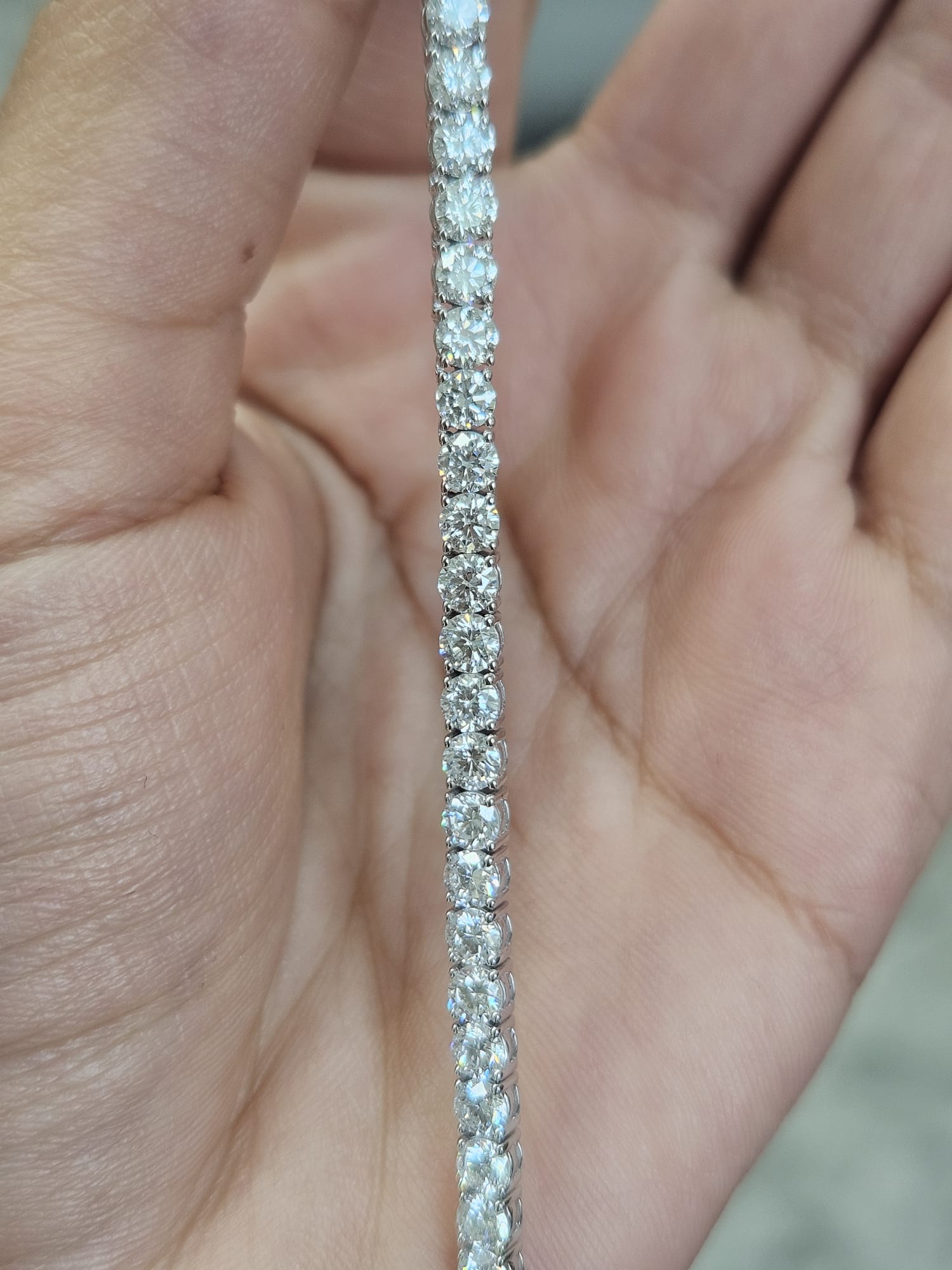 18K White Gold 19.93cttw Lab Diamond 22" Tennis Necklace