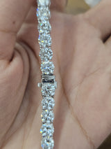 18K White Gold 46.94cttw Lab Diamond 18" Tennis Necklace