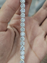 18K White Gold 46.94cttw Lab Diamond 18" Tennis Necklace