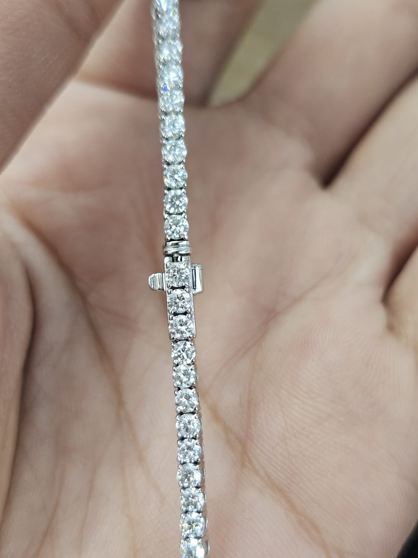 18K White Gold 7.24cttw Lab Diamond 16" Tennis Necklace