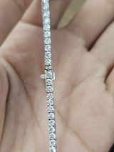 18K White Gold 7.24cttw Lab Diamond 16" Tennis Necklace