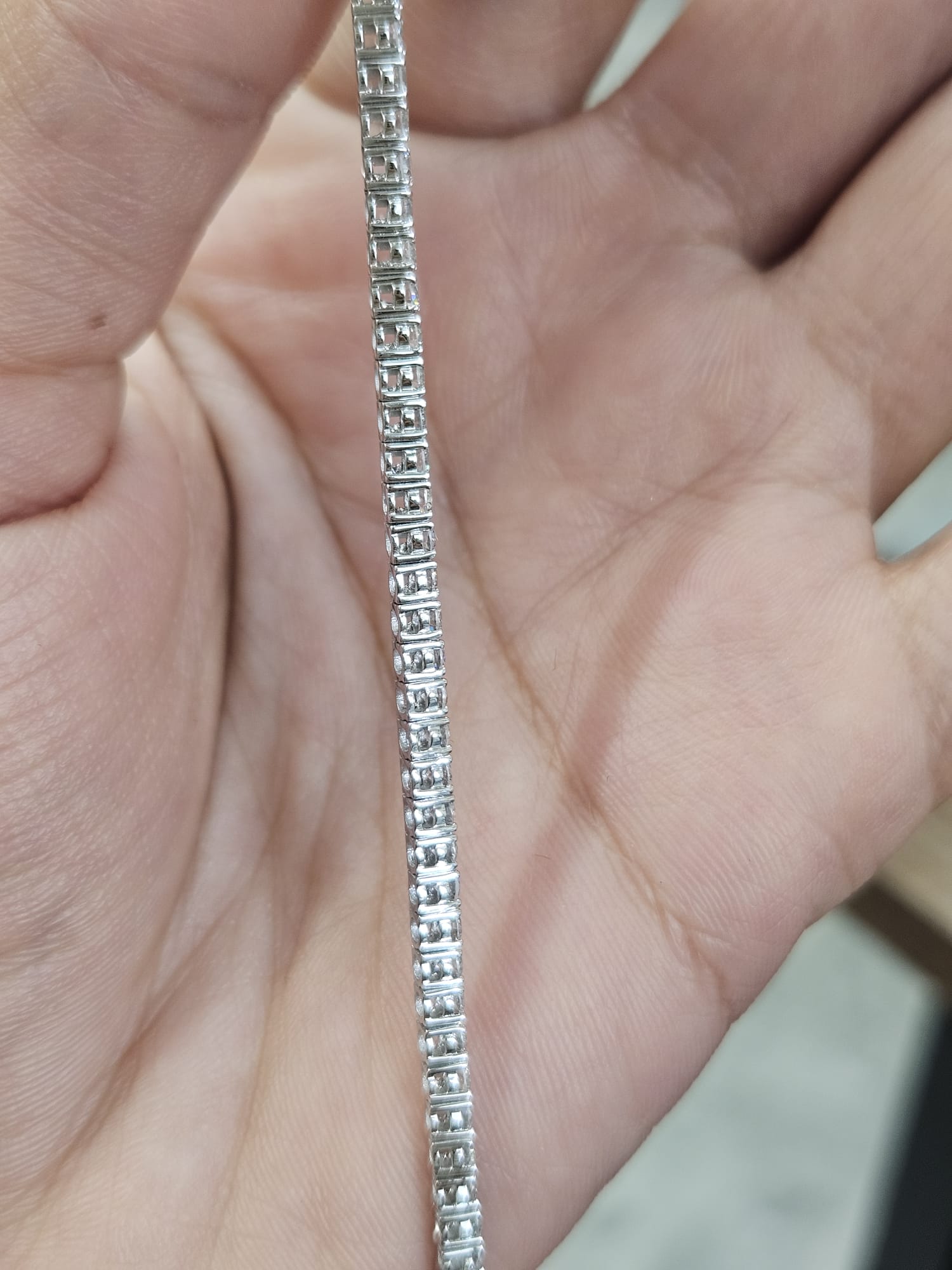 18K White Gold 7.24cttw Lab Diamond 16" Tennis Necklace