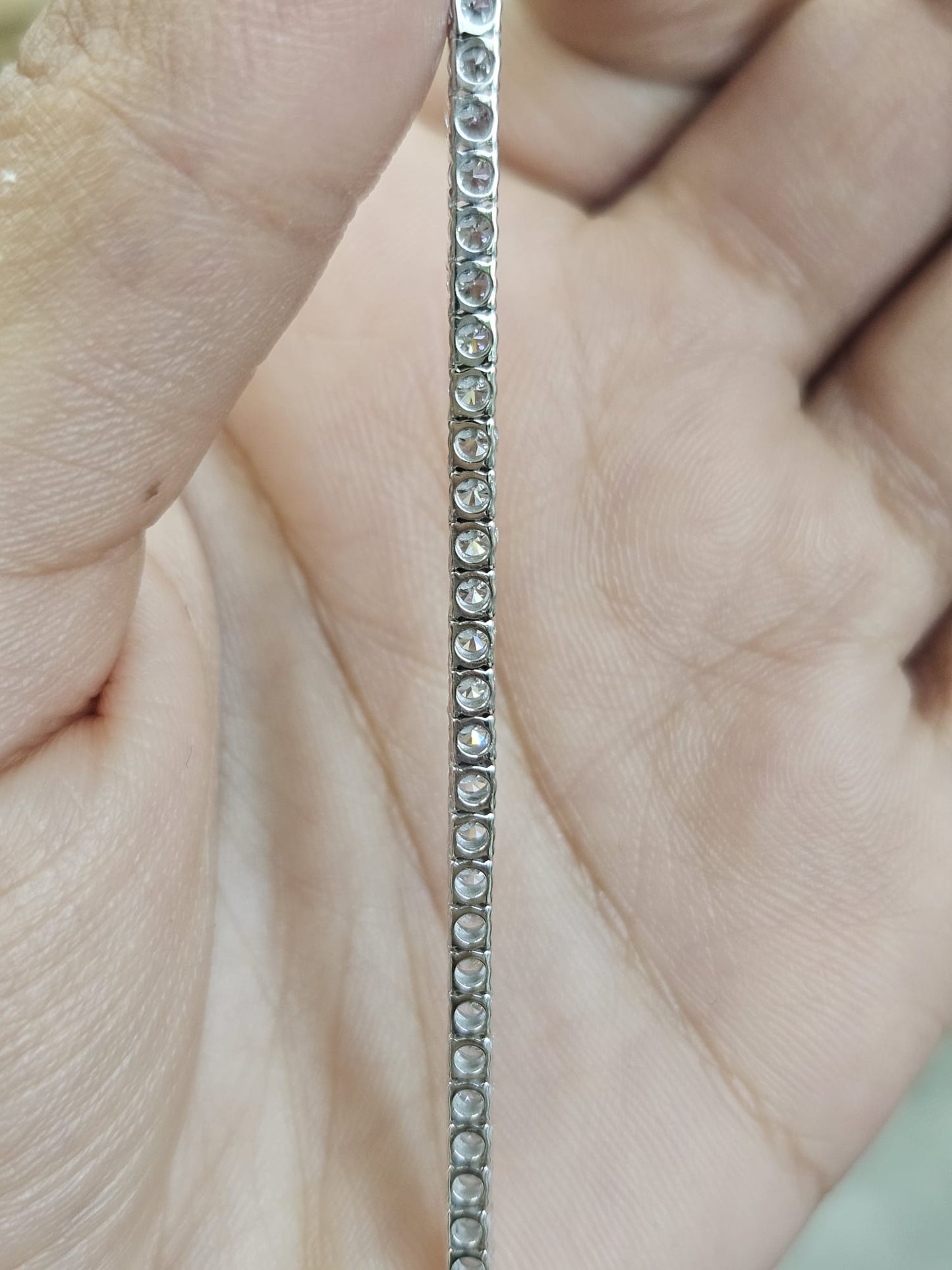 18K White Gold 8.41cttw Lab Diamond 18" Tennis Necklace