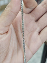 18K White Gold 6.58cttw Lab Diamond 16" Tennis Necklace
