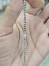 18K White Gold 8.72cttw Lab Diamond 16" Tennis Necklace