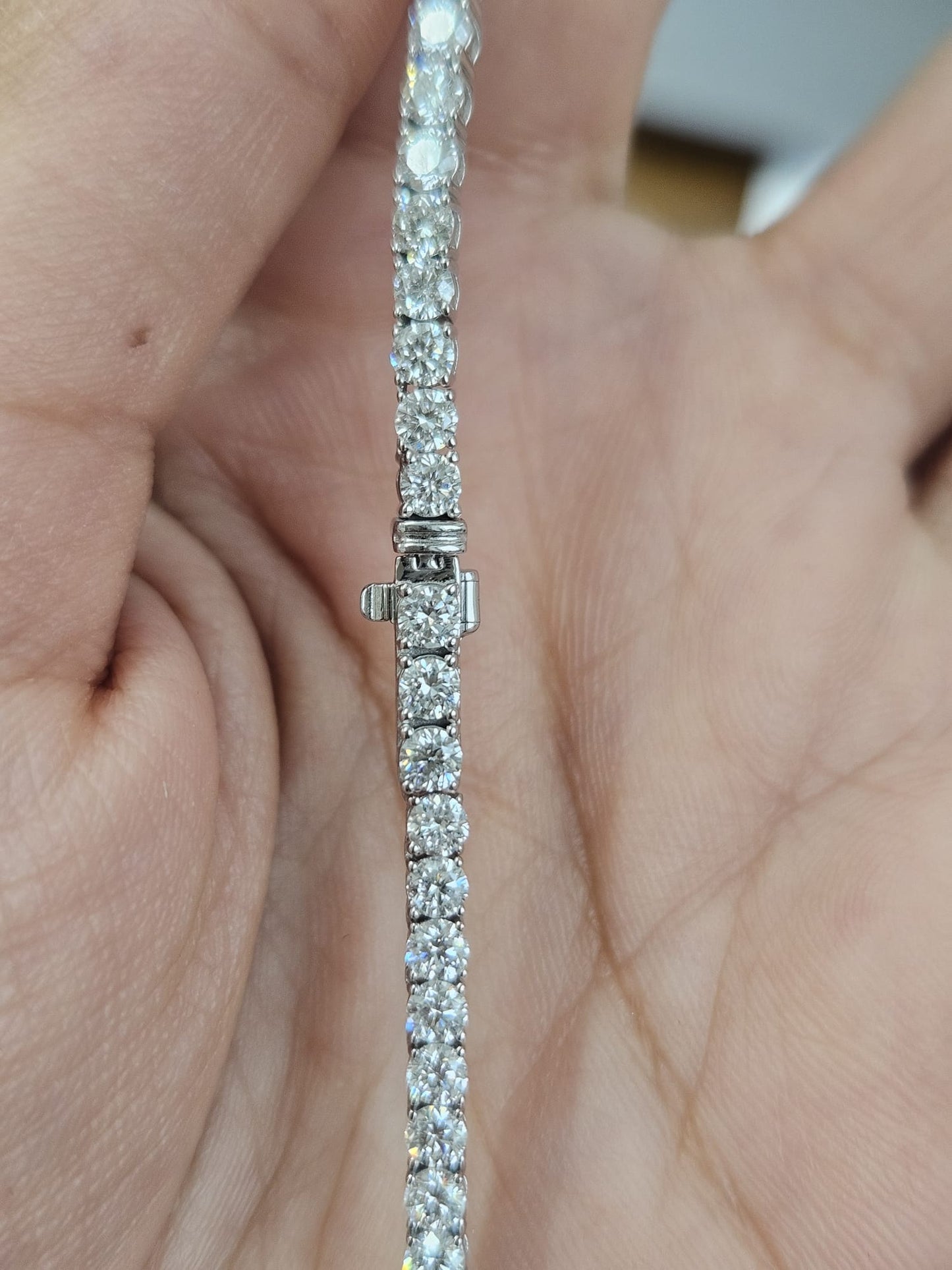 18K White Gold 10.93cttw Lab Diamond 16" Tennis Necklace