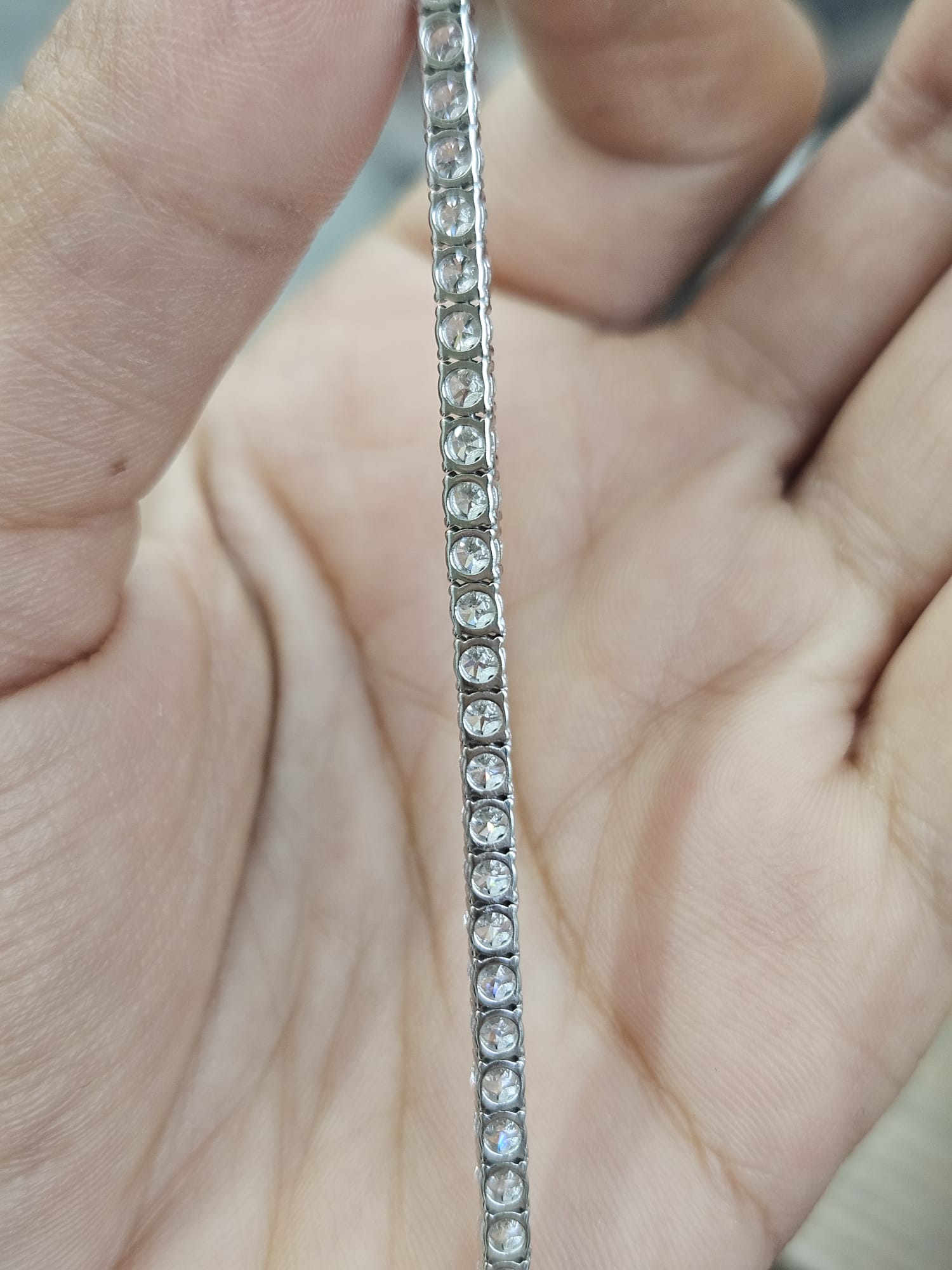 18K White Gold 10.93cttw Lab Diamond 16" Tennis Necklace