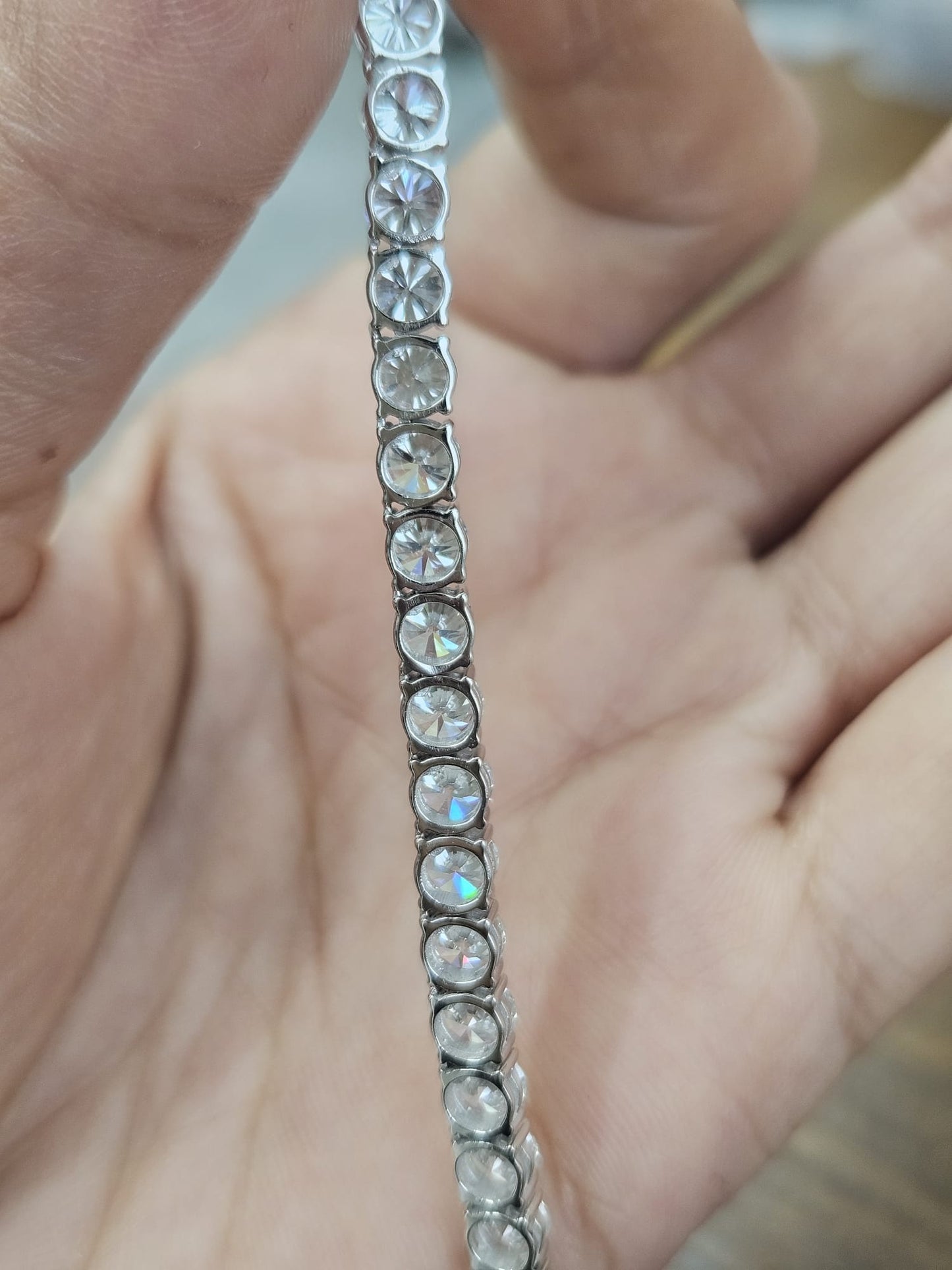 18K White Gold 26.38cttw Lab Diamond 16" Tennis Necklace