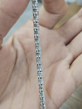 18K White Gold 26.38cttw Lab Diamond 16" Tennis Necklace