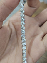 18K White Gold 26.38cttw Lab Diamond 16" Tennis Necklace