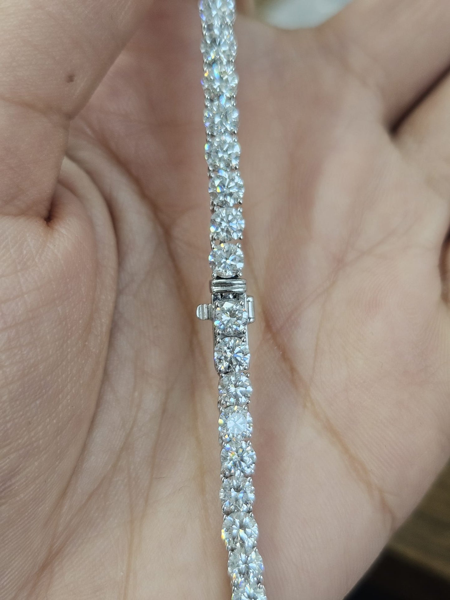18K White Gold 27.59cttw Lab Diamond 21.5" Tennis Necklace