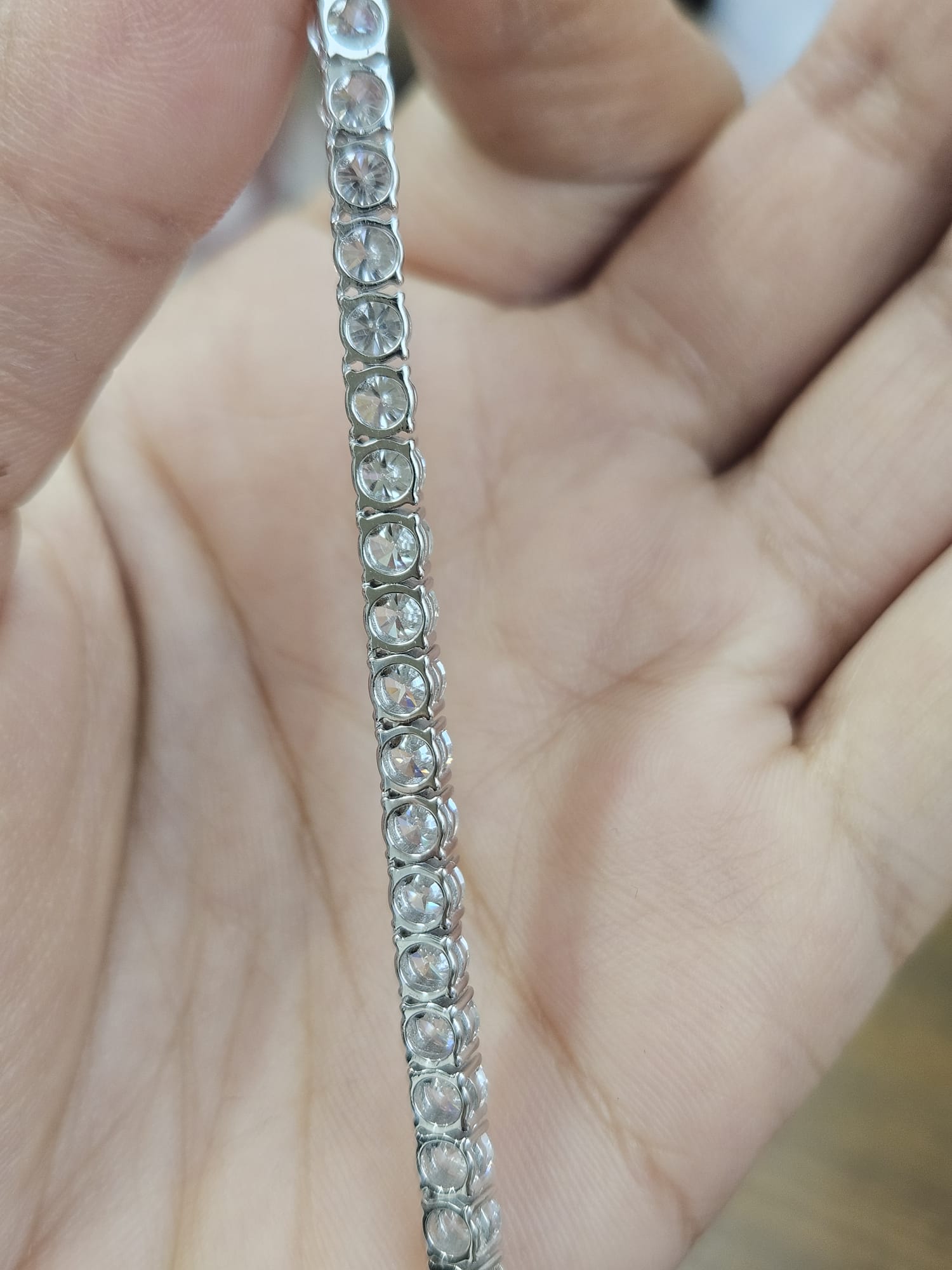18K White Gold 27.59cttw Lab Diamond 21.5" Tennis Necklace