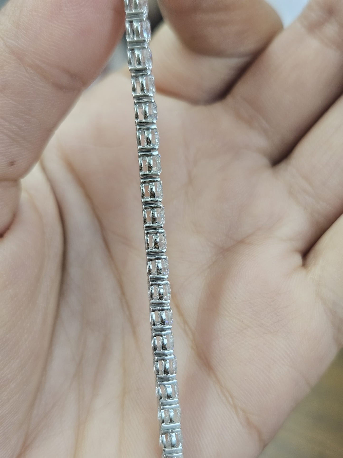 18K White Gold 27.59cttw Lab Diamond 21.5" Tennis Necklace