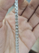 18K White Gold 8.95cttw Lab Diamond 7" Tennis Bracelet