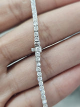 18K White Gold 2.86cttw Lab Diamond 7" Tennis Bracelet