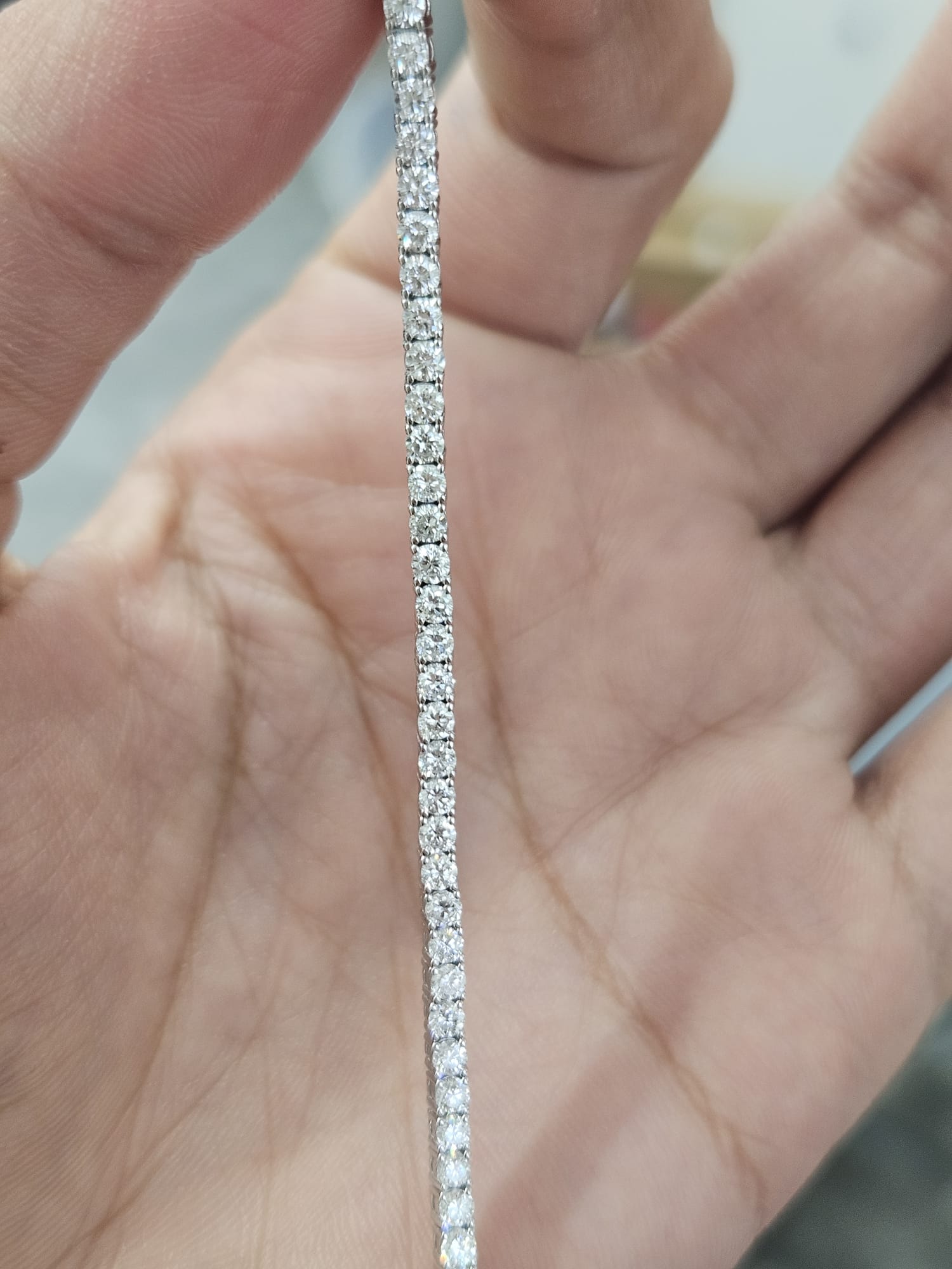 18K White Gold 2.86cttw Lab Diamond 7" Tennis Bracelet