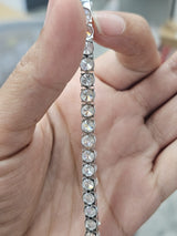 18K White Gold 16.14cttw Lab Diamond 7" Tennis Bracelet