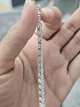 18K White Gold 16.14cttw Lab Diamond 7" Tennis Bracelet