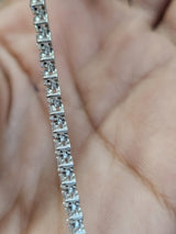 9.08cttw White Gold 3 Prong Lab Diamond 17" Tennis Necklace