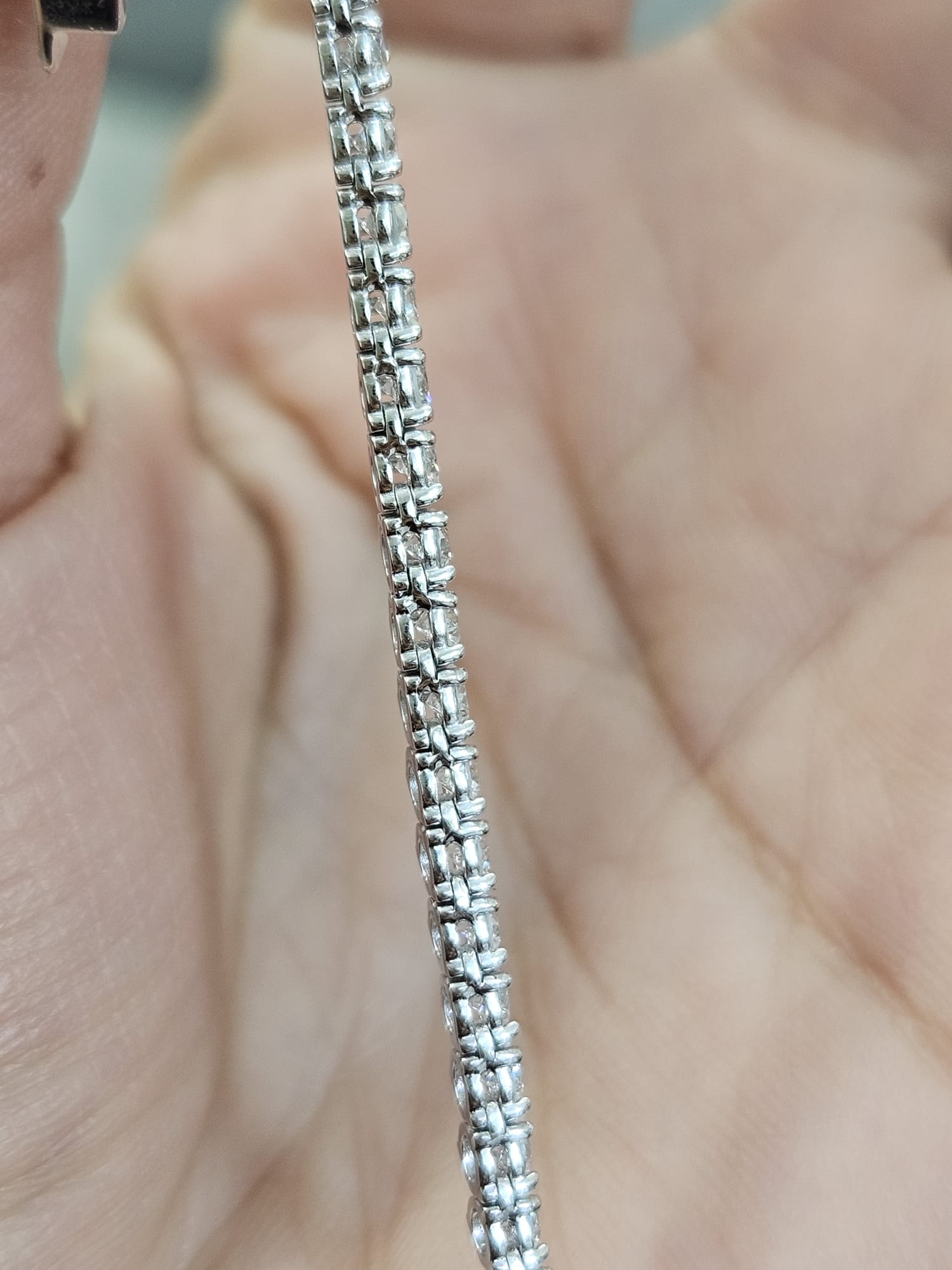 9.08cttw White Gold 3 Prong Lab Diamond 17" Tennis Necklace